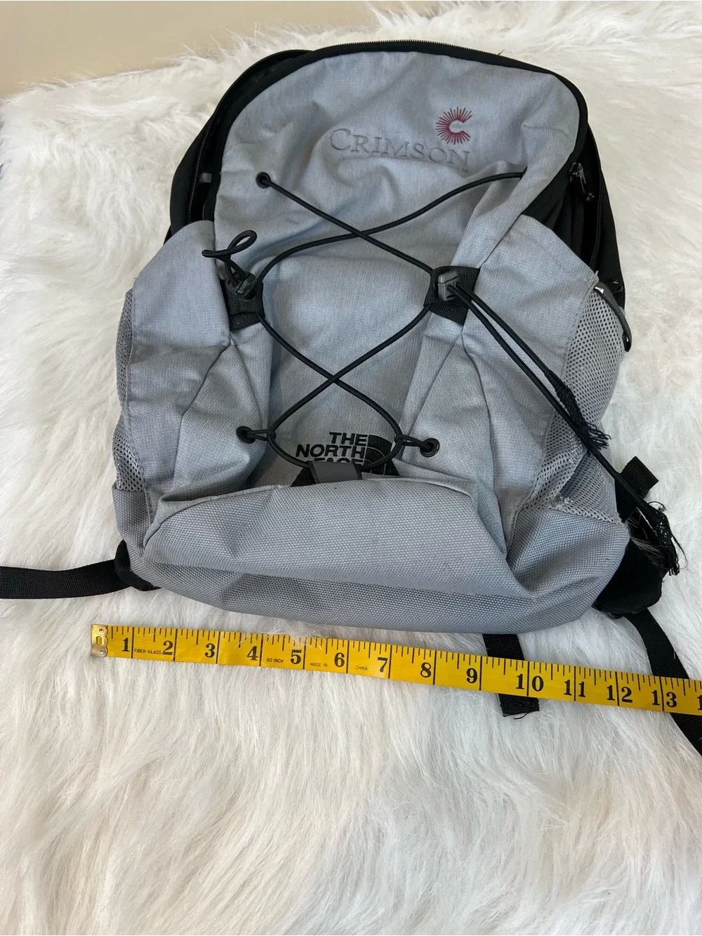 The North Face Light Gray Crestone Backpack with Black Accents